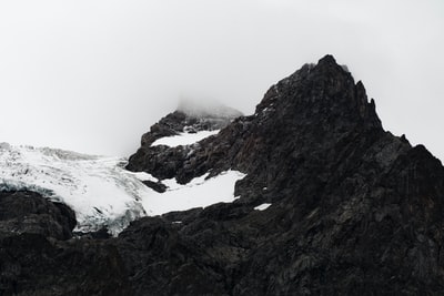 白雪覆盖的黑山